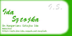 ida sztojka business card